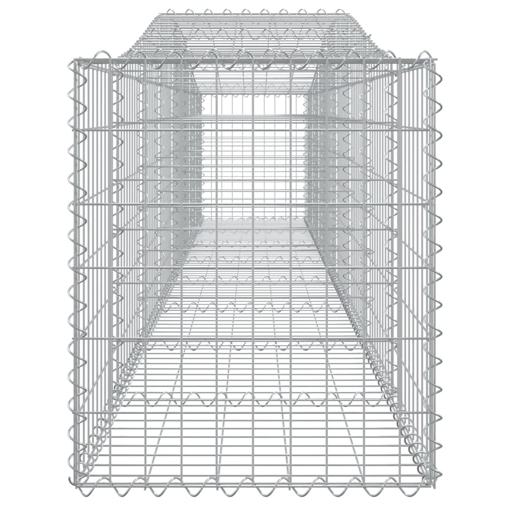 buede gabionkurve 9 stk. 400x50x60/80 cm galvaniseret jern