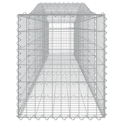 buede gabionkurve 10 stk. 400x50x60/80 cm galvaniseret jern