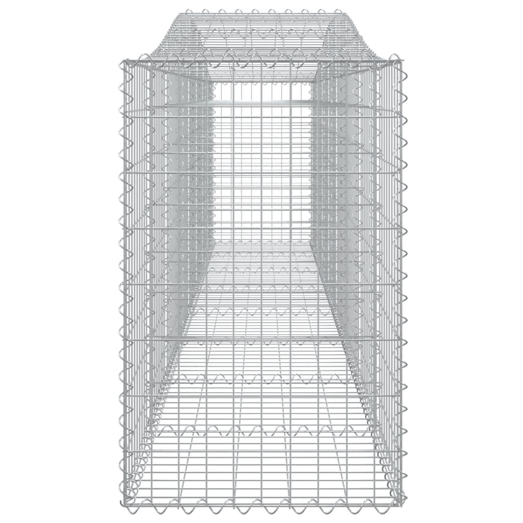 buede gabionkurve 2 stk. 400x50x80/100 cm galvaniseret jern