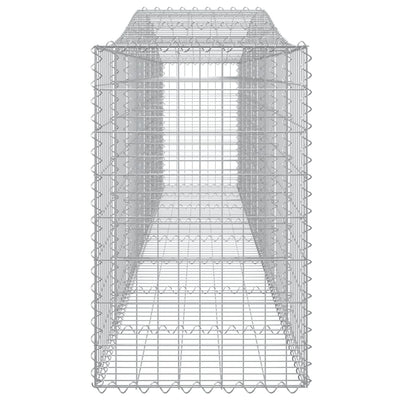 buede gabionkurve 25 stk. 400x50x80/100 cm galvaniseret jern