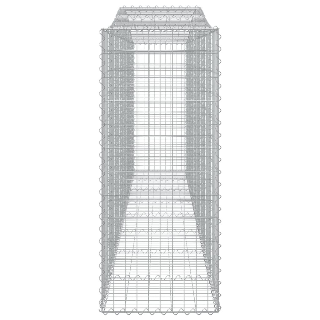 buede gabionkurve 2 stk. 400x50x120/140 cm galvaniseret jern