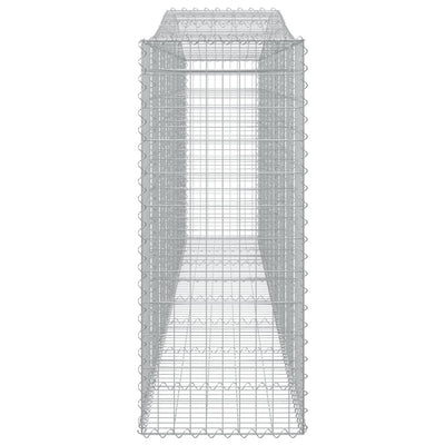 buede gabionkurve 2 stk. 400x50x120/140 cm galvaniseret jern