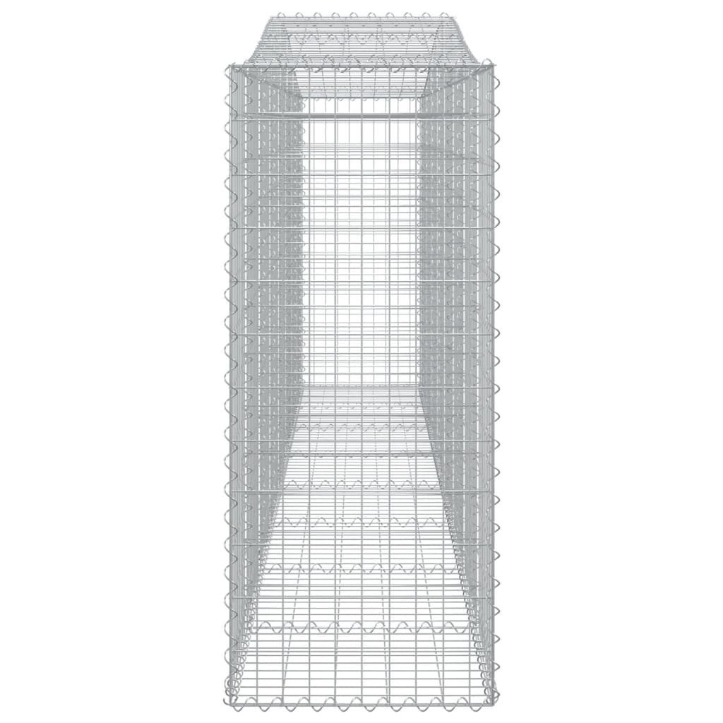 buede gabionkurve 4 stk. 400x50x120/140 cm galvaniseret jern