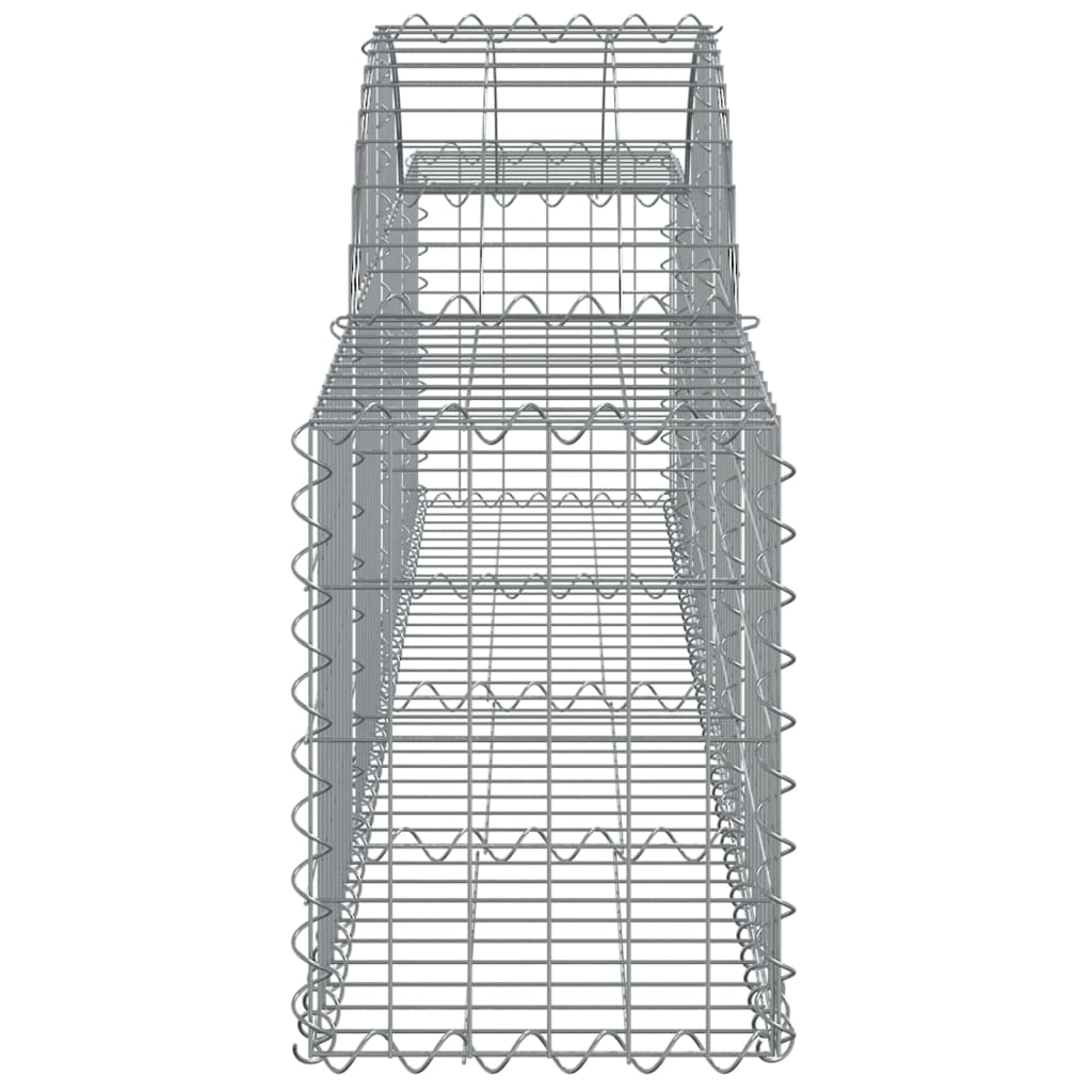 buede gabionkurve 5 stk. 200x30x40/60 cm galvaniseret jern