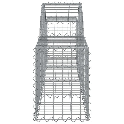 buede gabionkurve 5 stk. 200x30x40/60 cm galvaniseret jern