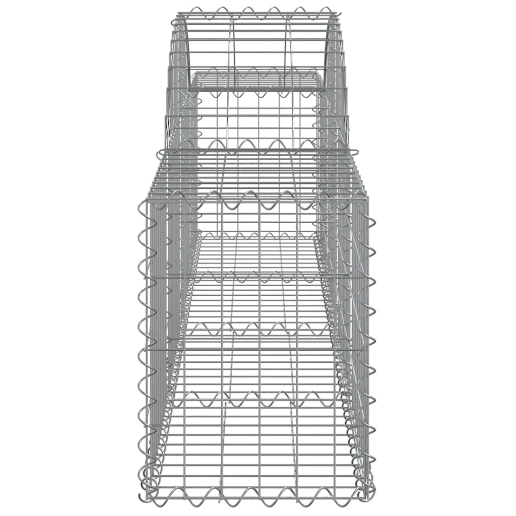 buede gabionkurve 6 stk. 200x30x40/60 cm galvaniseret jern