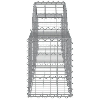 buede gabionkurve 6 stk. 200x30x40/60 cm galvaniseret jern