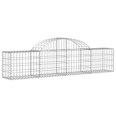 buede gabionkurve 8 stk. 200x30x40/60 cm galvaniseret jern