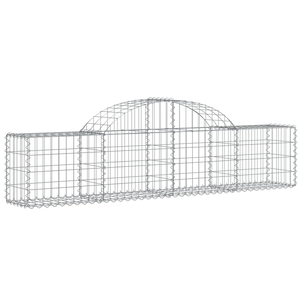 buede gabionkurve 9 stk. 200x30x40/60 cm galvaniseret jern