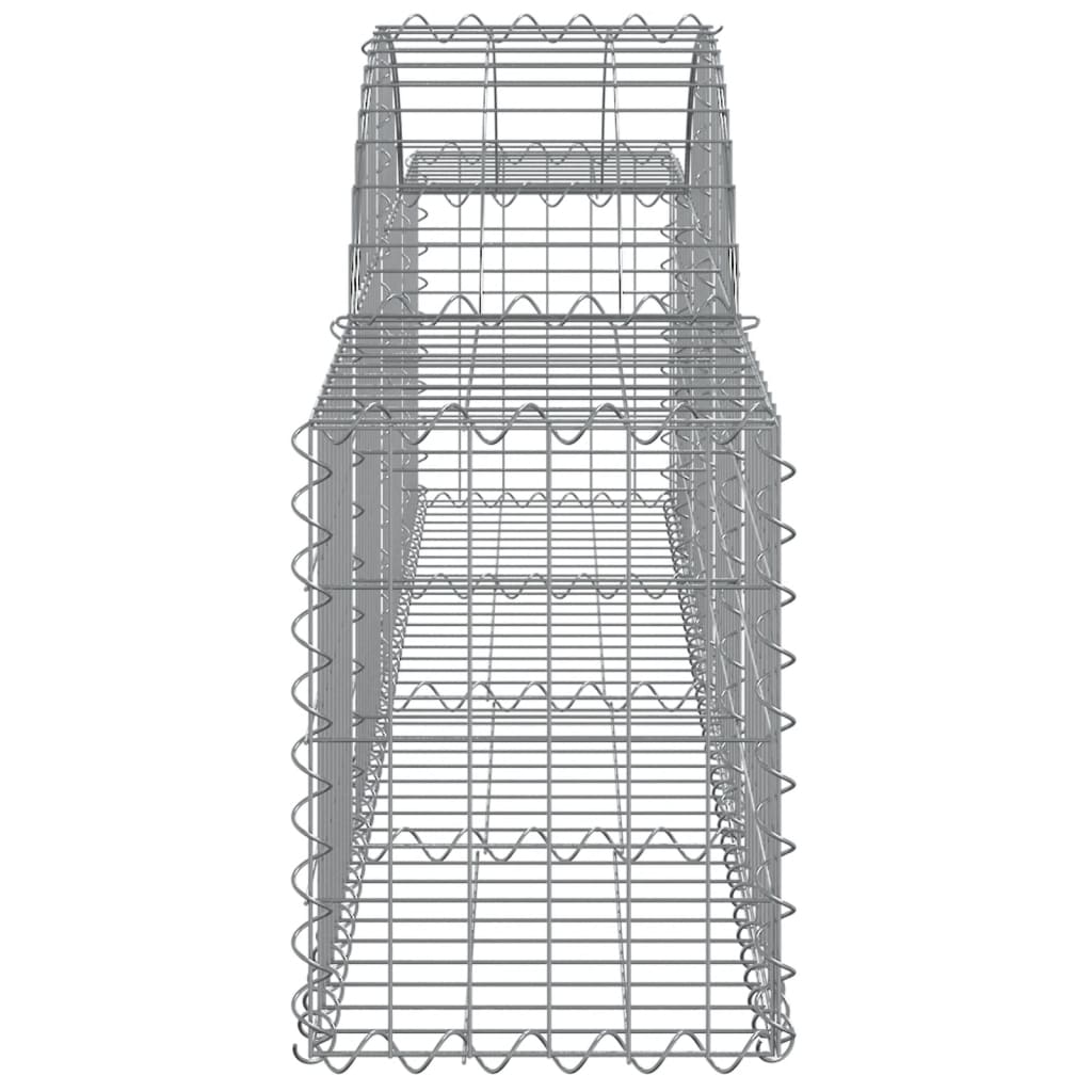 buede gabionkurve 10 stk. 200x30x40/60 cm galvaniseret jern