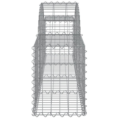 buede gabionkurve 10 stk. 200x30x40/60 cm galvaniseret jern