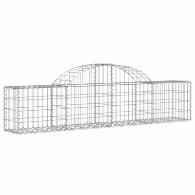 buede gabionkurve 13 stk. 200x30x40/60 cm galvaniseret jern