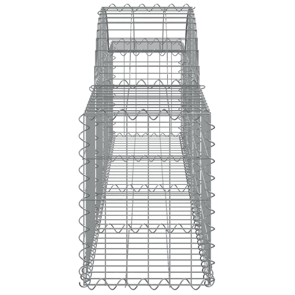 buede gabionkurve 15 stk. 200x30x40/60 cm galvaniseret jern