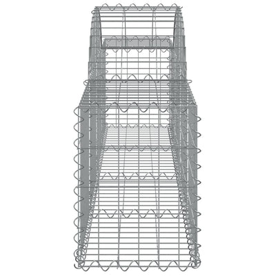 buede gabionkurve 15 stk. 200x30x40/60 cm galvaniseret jern