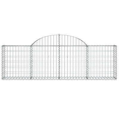 buede gabionkurve 8 stk. 200x30x60/80 cm galvaniseret jern