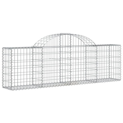 buede gabionkurve 9 stk. 200x30x60/80 cm galvaniseret jern