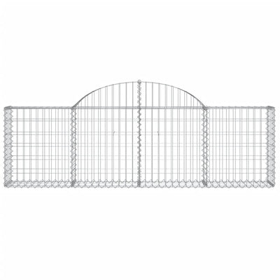 buede gabionkurve 9 stk. 200x30x60/80 cm galvaniseret jern