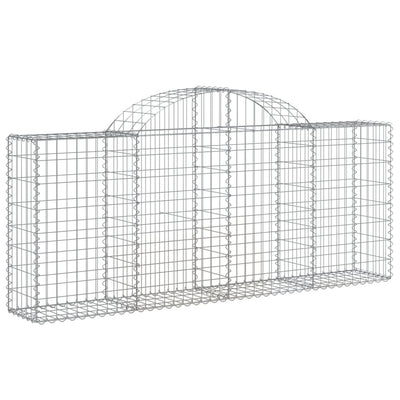 buede gabionkurve 5 stk. 200x30x80/100 cm galvaniseret jern