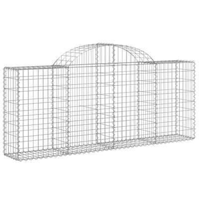 buede gabionkurve 20 stk. 200x30x80/100 cm galvaniseret jern