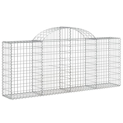 buede gabionkurve 25 stk. 200x30x80/100 cm galvaniseret jern