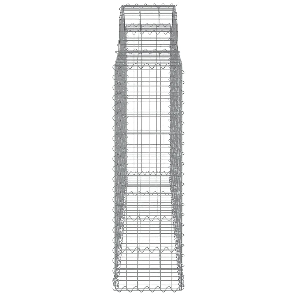 buede gabionkurve 3 stk. 200x30x100/120 cm galvaniseret jern