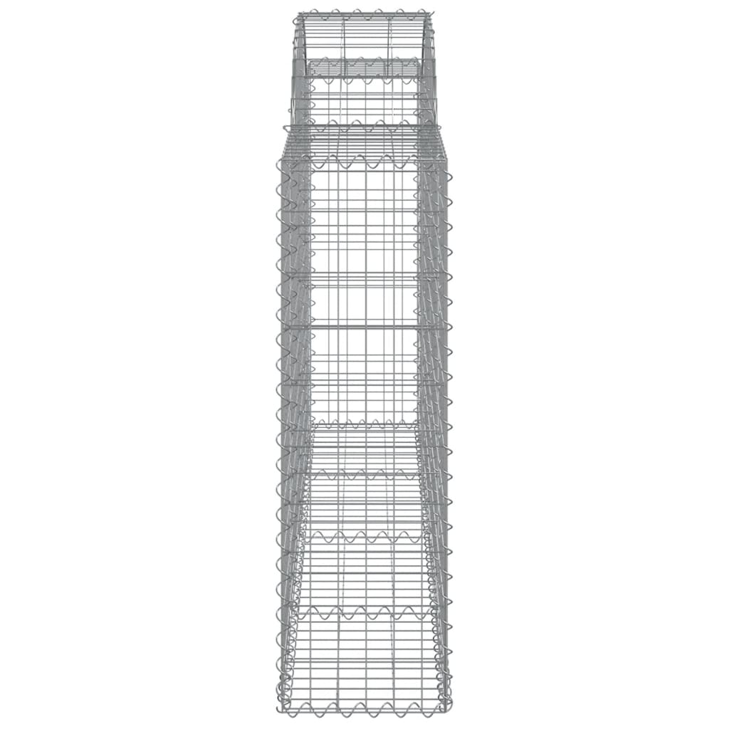 buede gabionkurve 4 stk. 200x30x100/120 cm galvaniseret jern