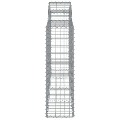 buede gabionkurve 5 stk. 200x30x100/120 cm galvaniseret jern