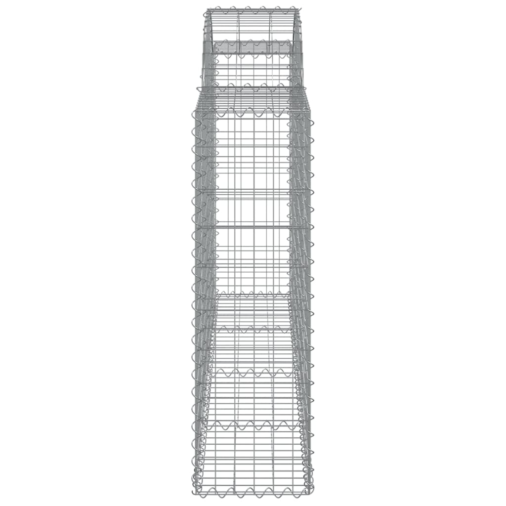 buede gabionkurve 15 stk. 200x30x100/120 cm galvaniseret jern