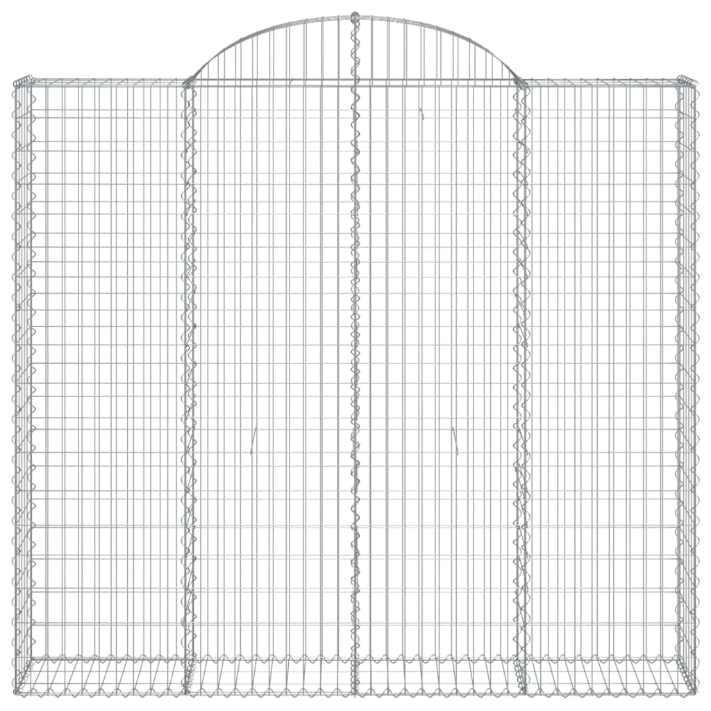 buede gabionkurve 4 stk. 200x30x180/200 cm galvaniseret jern