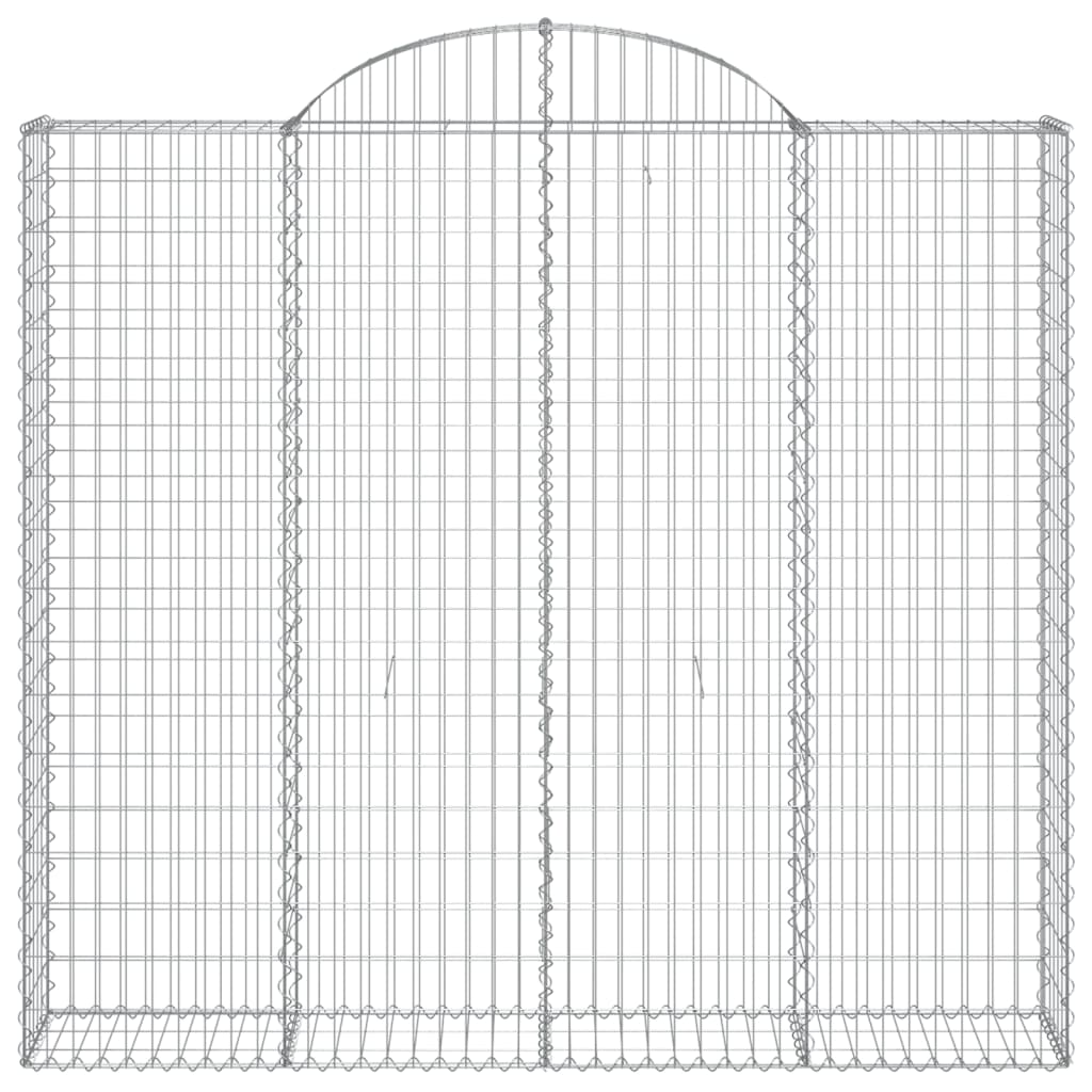 buede gabionkurve 6 stk. 200x30x180/200 cm galvaniseret jern