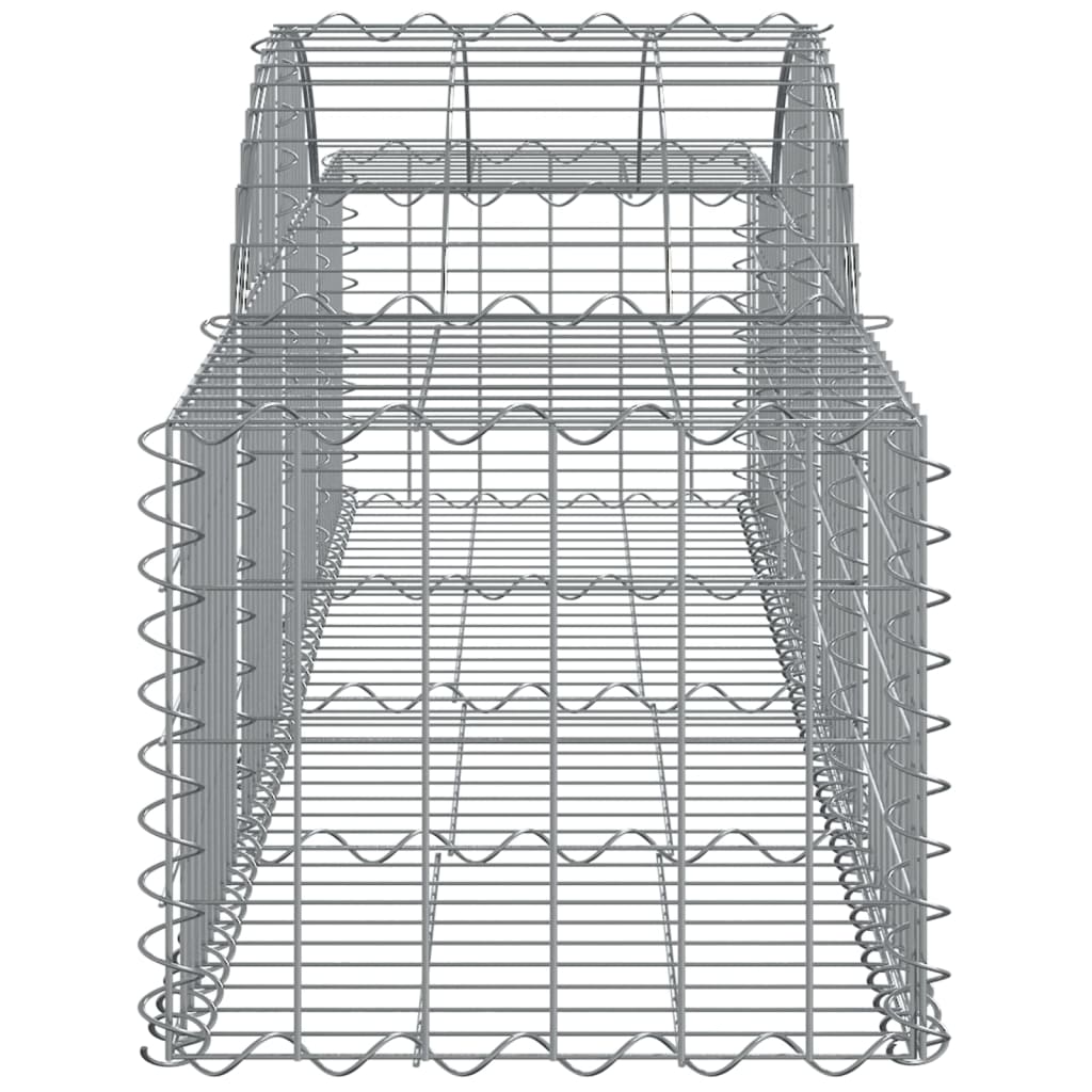 buede gabionkurve 4 stk. 200x50x40/60 cm galvaniseret jern