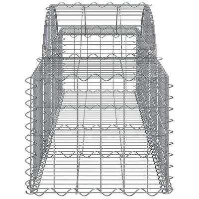 buede gabionkurve 4 stk. 200x50x40/60 cm galvaniseret jern