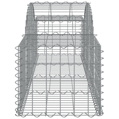 buede gabionkurve 5 stk. 200x50x40/60 cm galvaniseret jern