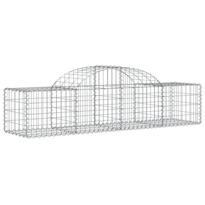 buede gabionkurve 8 stk. 200x50x40/60 cm galvaniseret jern