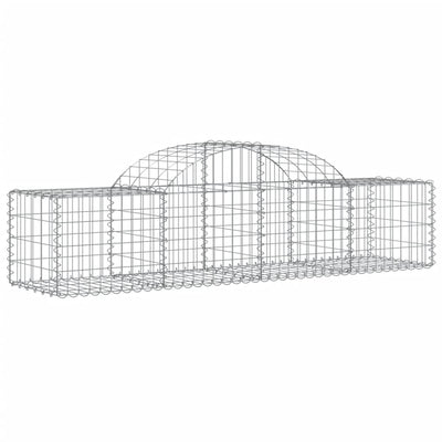 buede gabionkurve 9 stk. 200x50x40/60 cm galvaniseret jern