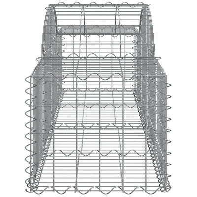 buede gabionkurve 9 stk. 200x50x40/60 cm galvaniseret jern