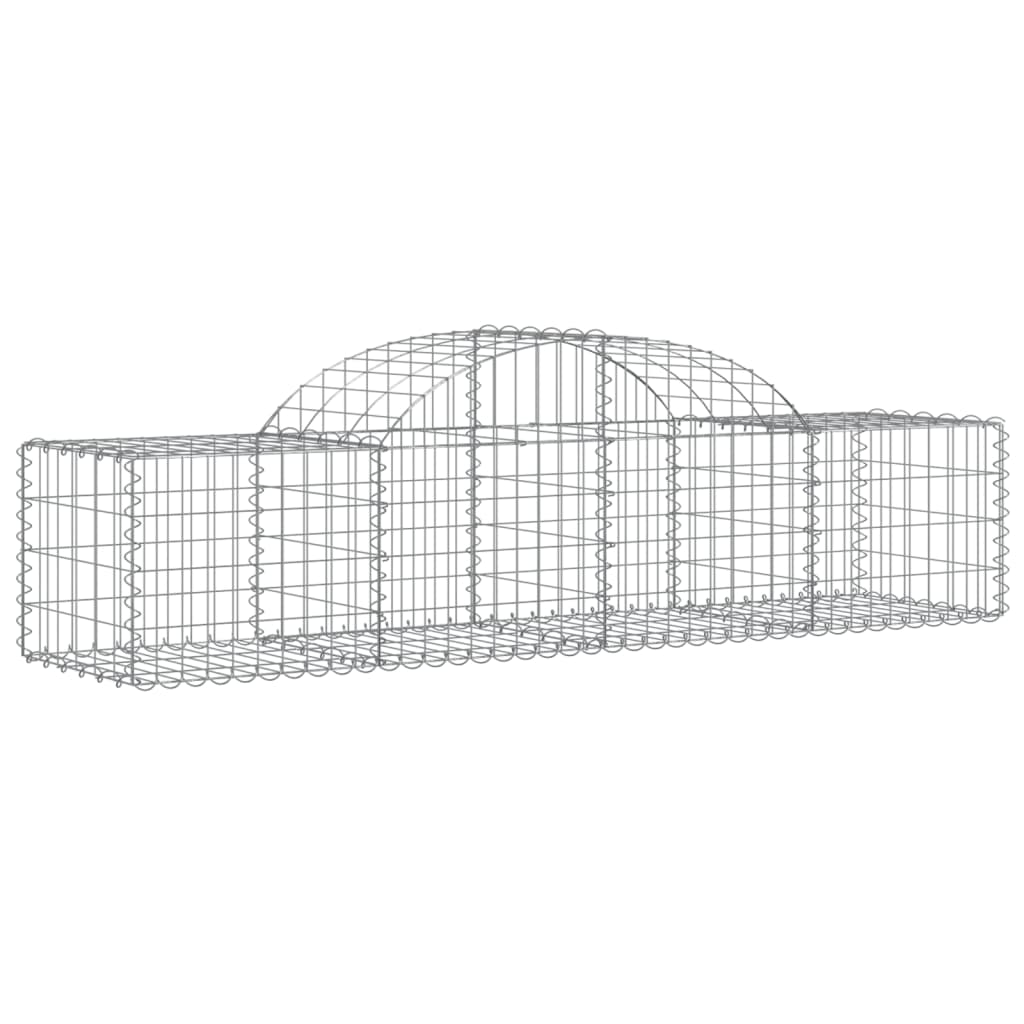 buede gabionkurve 10 stk. 200x50x40/60 cm galvaniseret jern