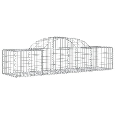 buede gabionkurve 10 stk. 200x50x40/60 cm galvaniseret jern