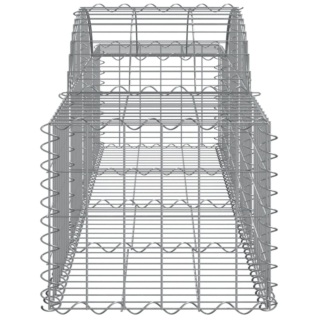 buede gabionkurve 20 stk. 200x50x40/60 cm galvaniseret jern