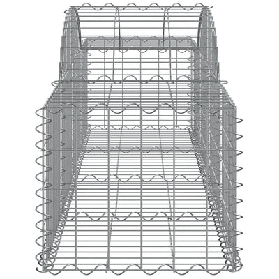 buede gabionkurve 20 stk. 200x50x40/60 cm galvaniseret jern