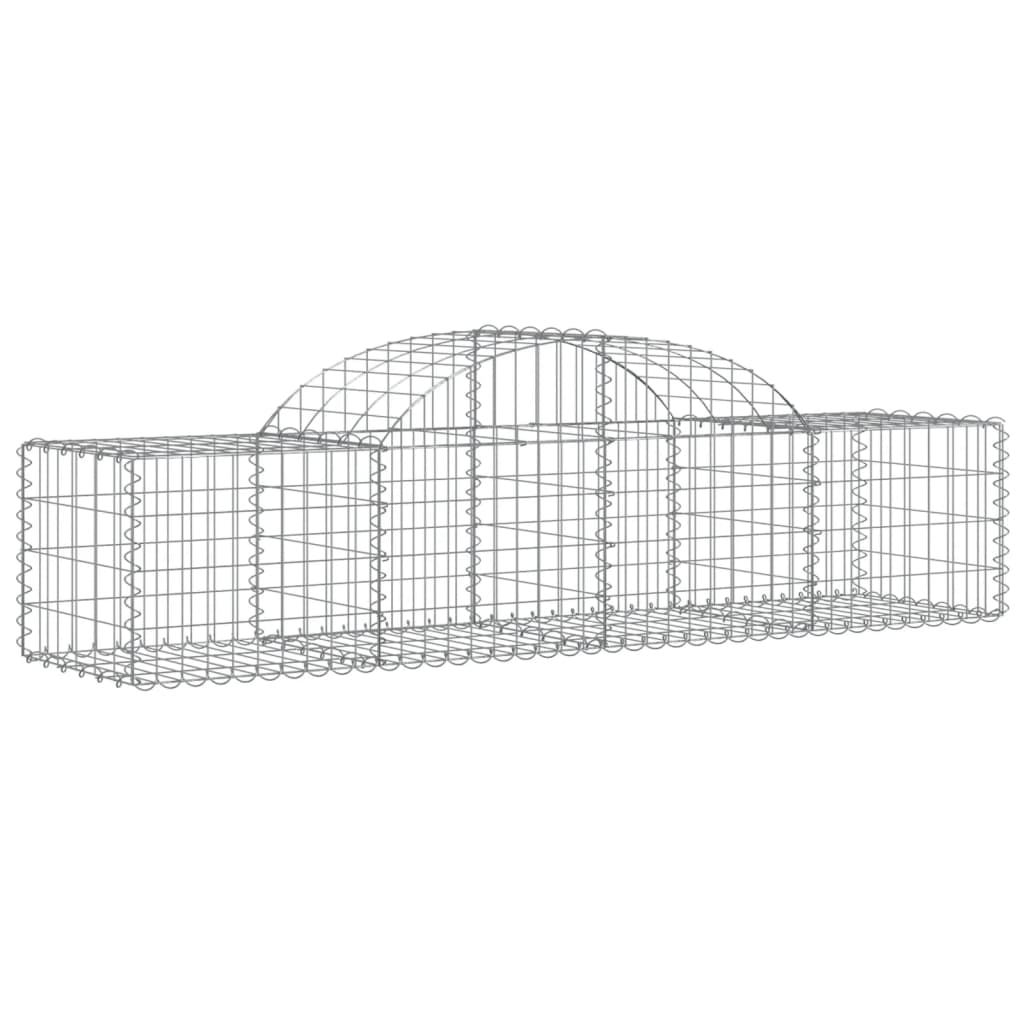 buede gabionkurve 40 stk. 200x50x40/60 cm galvaniseret jern