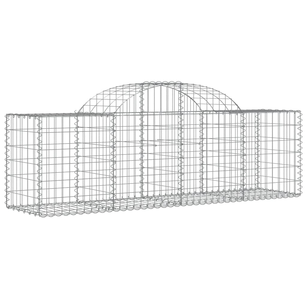 buede gabionkurve 3 stk. 200x50x60/80 cm galvaniseret jern