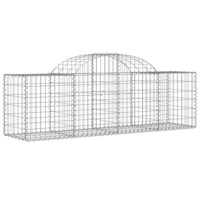 buede gabionkurve 3 stk. 200x50x60/80 cm galvaniseret jern