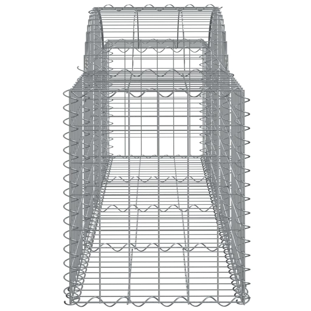 buede gabionkurve 3 stk. 200x50x60/80 cm galvaniseret jern