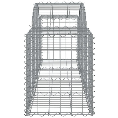 buede gabionkurve 3 stk. 200x50x60/80 cm galvaniseret jern