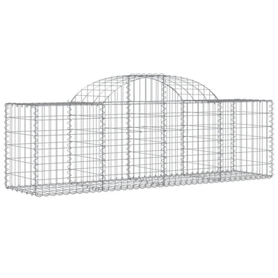 buede gabionkurve 4 stk. 200x50x60/80 cm galvaniseret jern