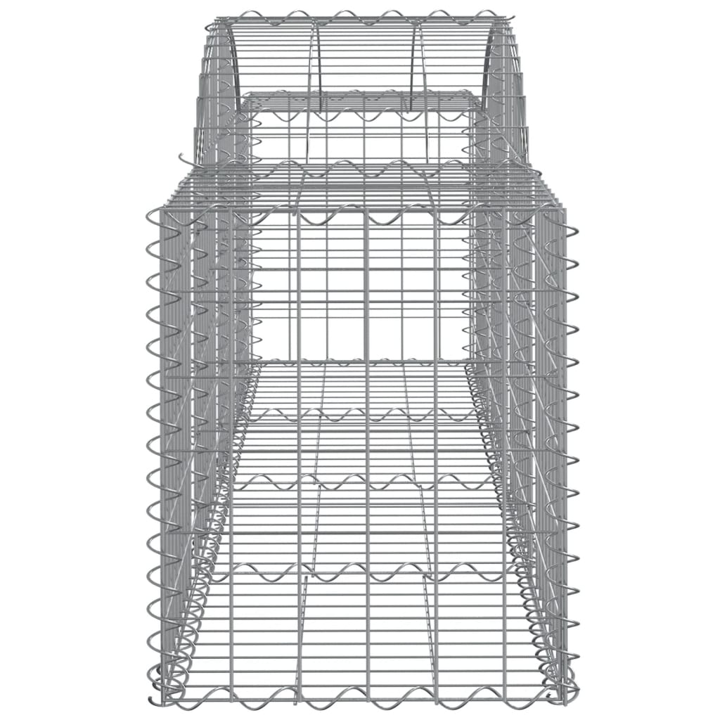 buede gabionkurve 4 stk. 200x50x60/80 cm galvaniseret jern