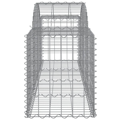 buede gabionkurve 4 stk. 200x50x60/80 cm galvaniseret jern