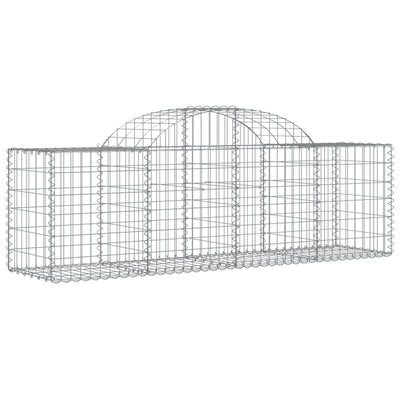 buede gabionkurve 6 stk. 200x50x60/80 cm galvaniseret jern