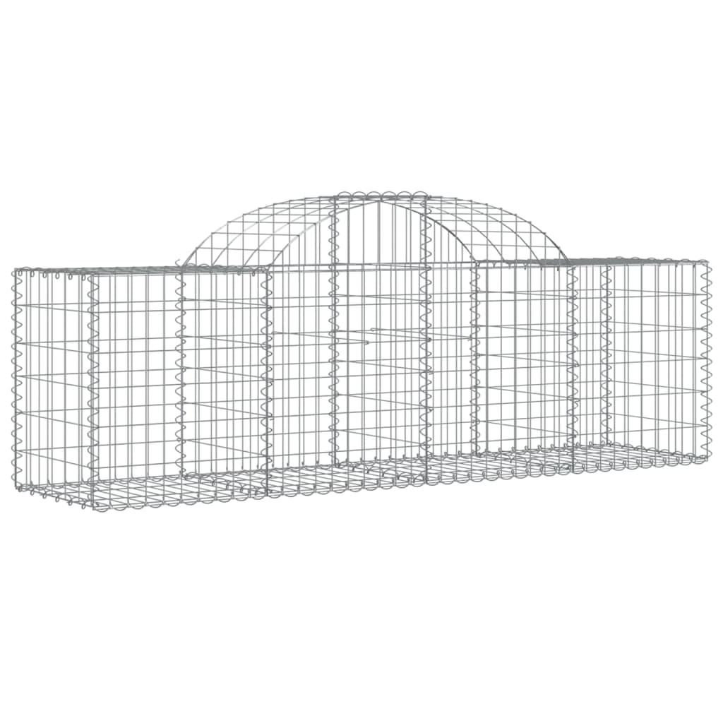 buede gabionkurve 8 stk. 200x50x60/80 cm galvaniseret jern